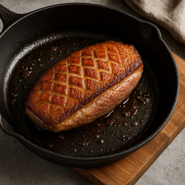 Cuisson du magret de canard – peau croustillante